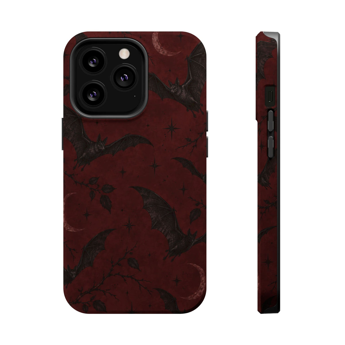 Gothic Bat Moon Magnetic Phone Case, alternate view