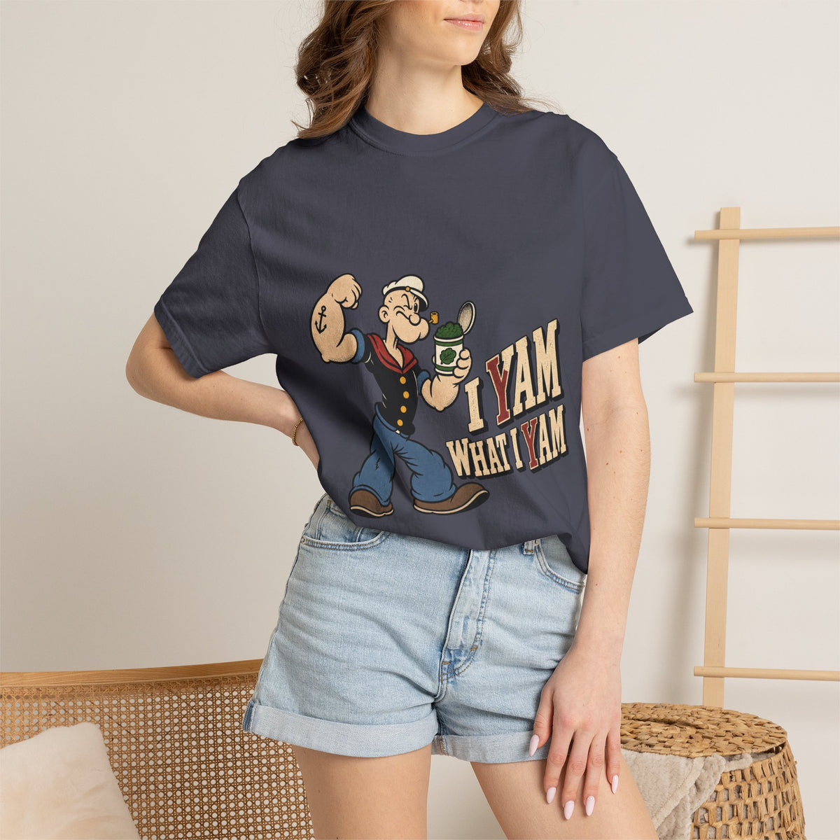 I Yam What I Yam Popeye Graphic T-Shirt Printify