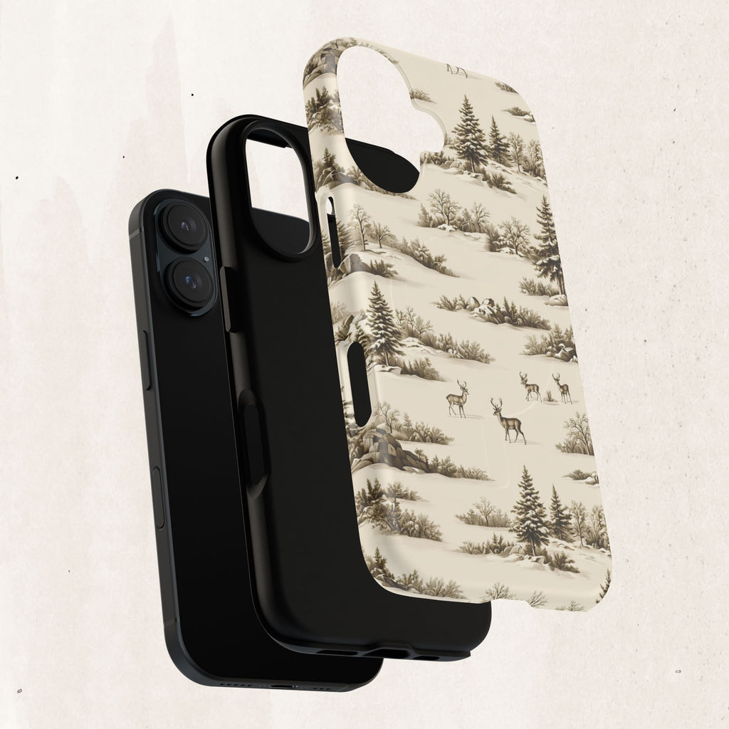 Deer & Pine Woodland Tough Magnetic Phone Case