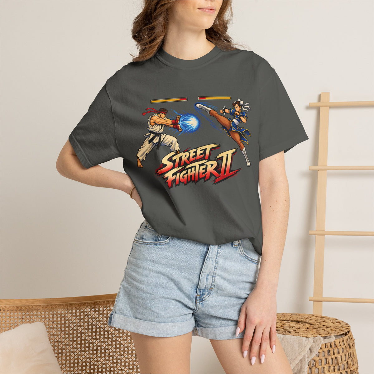 Street Fighter II Ryu vs Chun-Li Graphic Tee