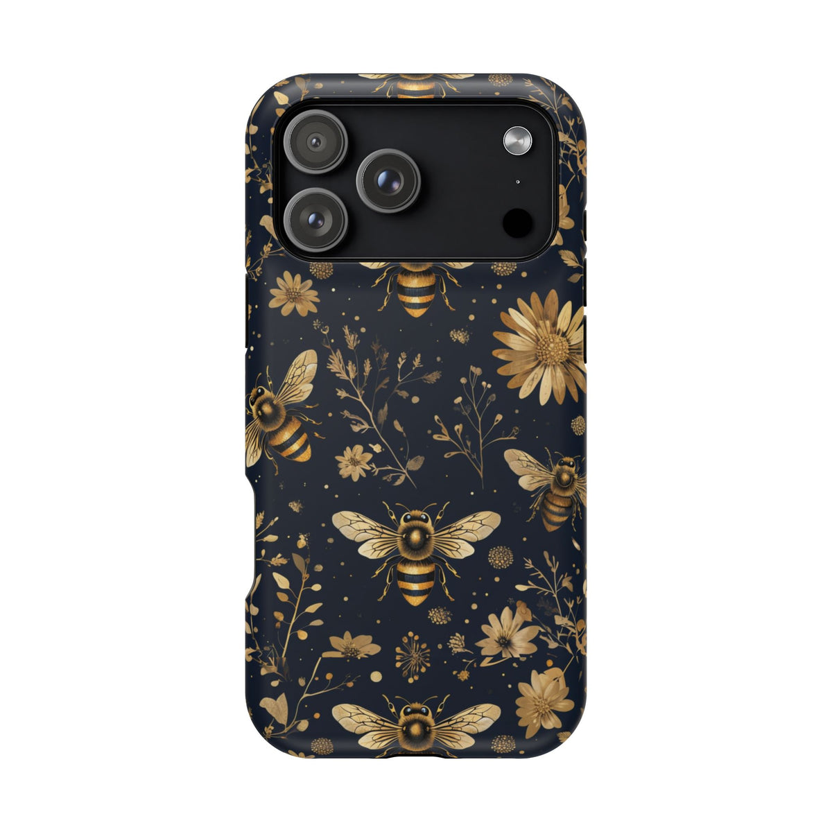 Gold Bees & Daisies Magnetic Tough Case, alternate view