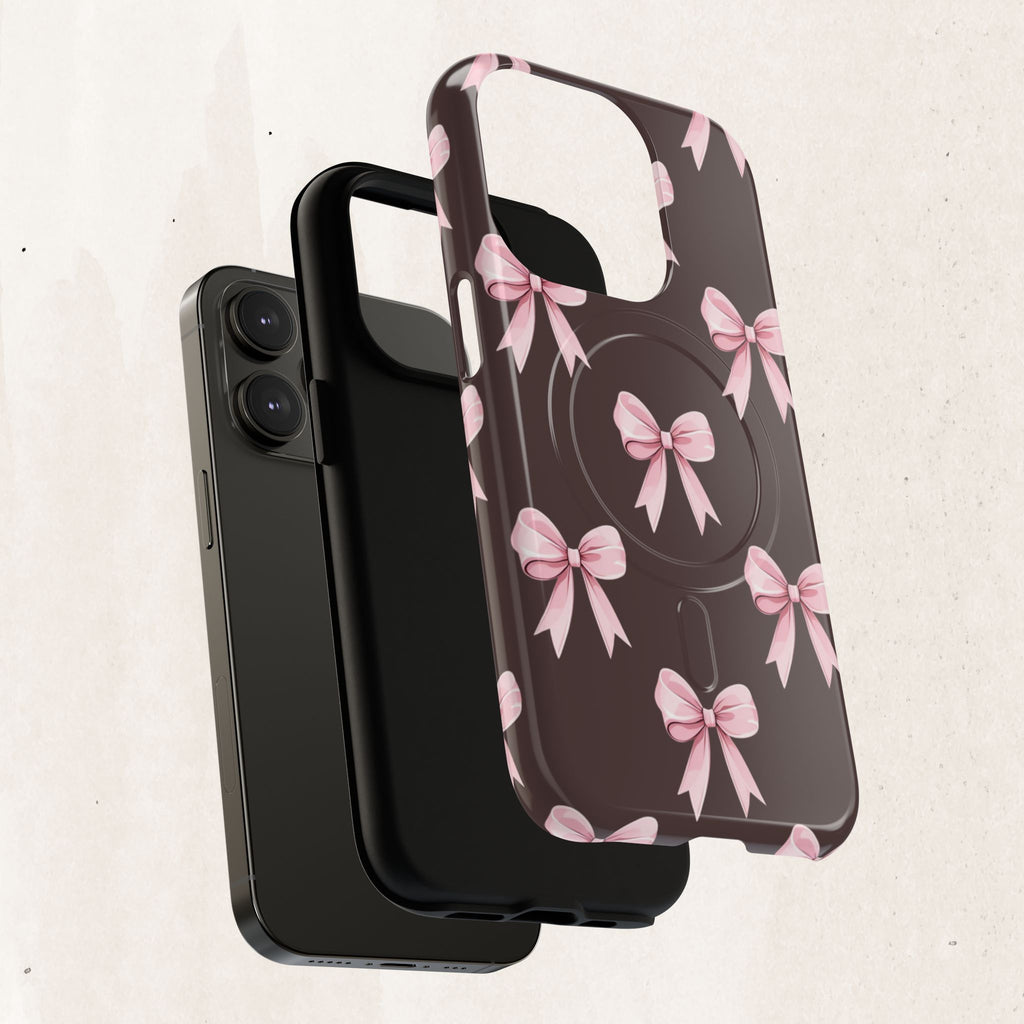 Pink Ribbon Bow Tough Magnetic Phone Case