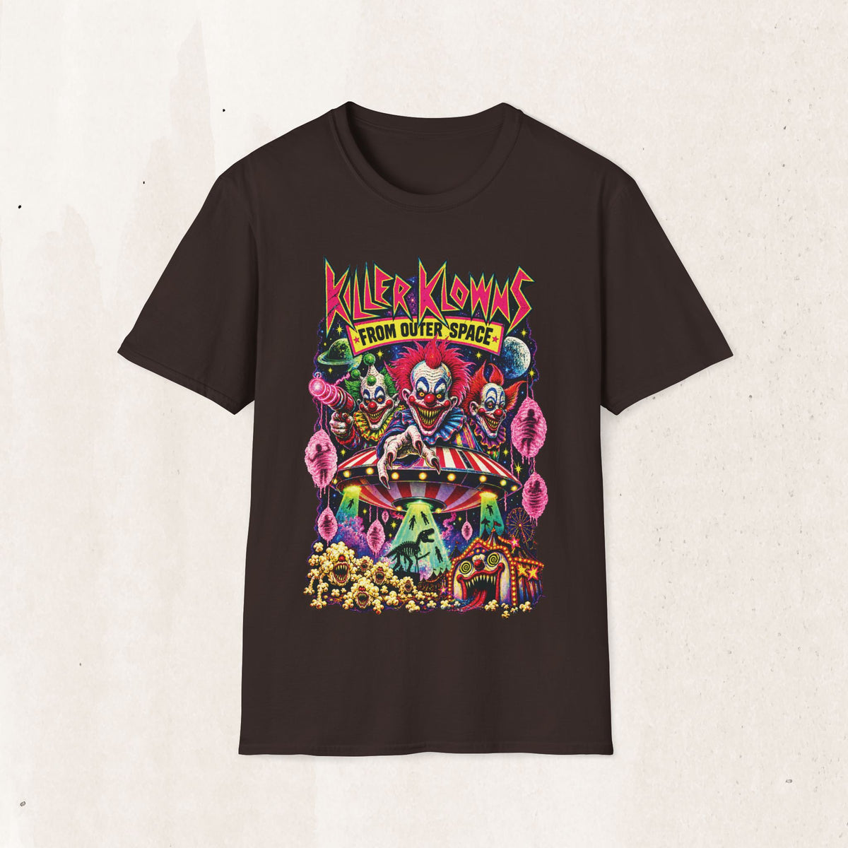 Killer Klowns From Outer Space T-Shirt — Retro Horror Clown Graphic Tee