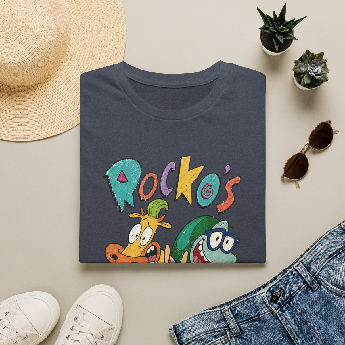 Rocko's Modern Life Graphic Tee in Heather Navy, alternate view