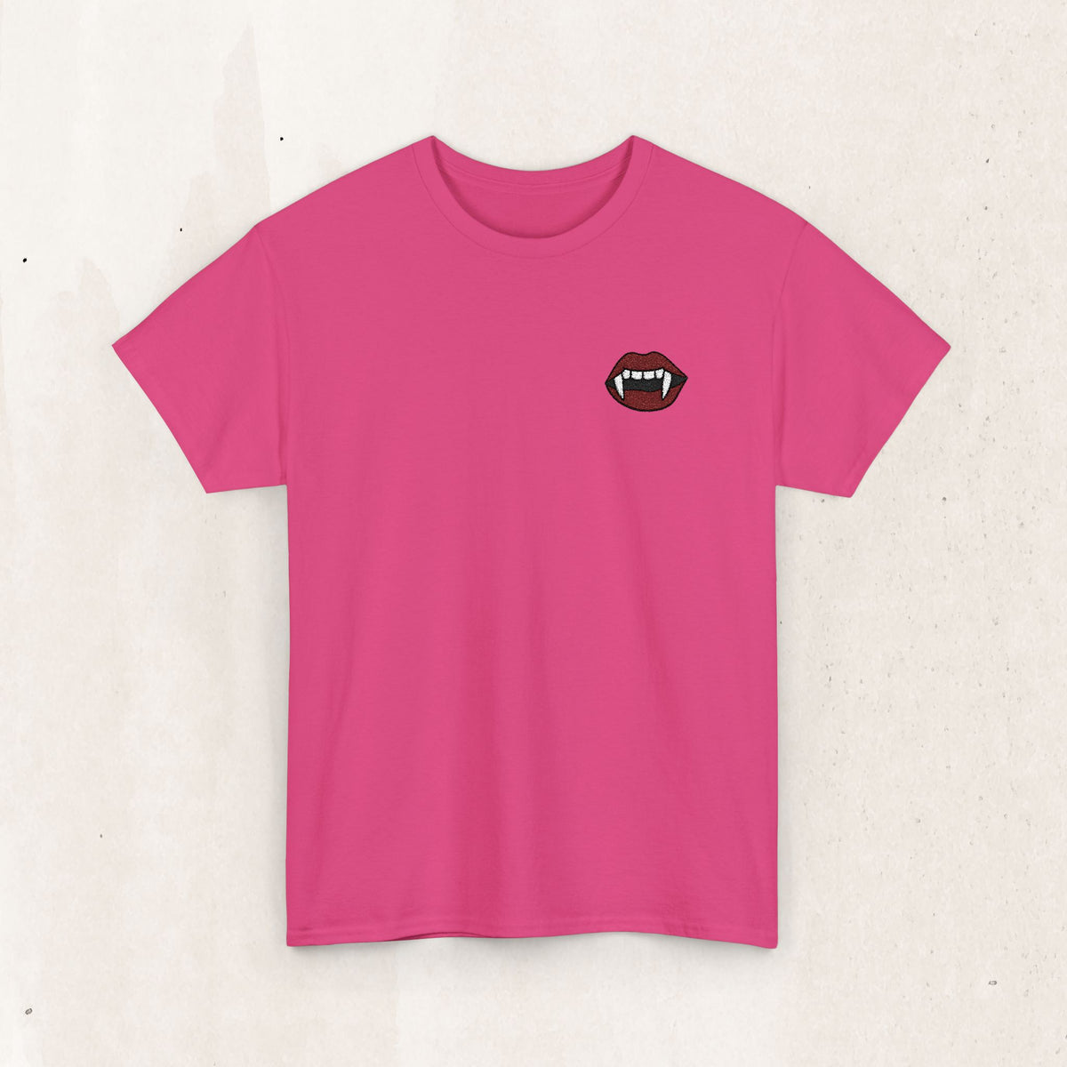 Embroidered Vampire Fangs Tee