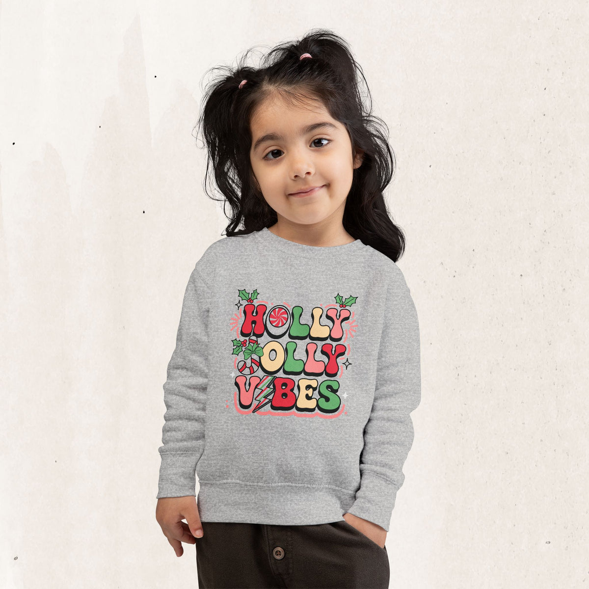 Holly Jolly Vibes Toddler Sweatshirt