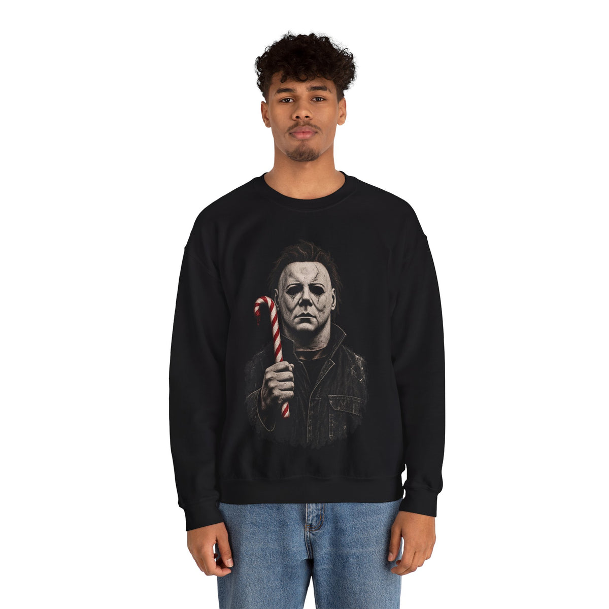 Michael Myers Candycane Crewneck Sweatshirt