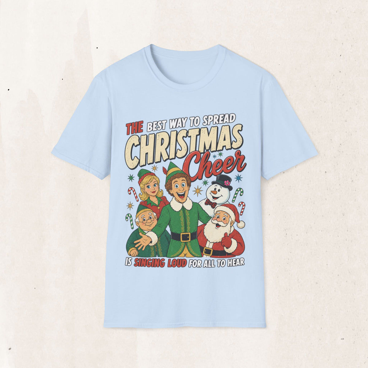 Christmas Cheer T-Shirt — "The Best Way to Spread Christmas Cheer" Retro Holiday Tee