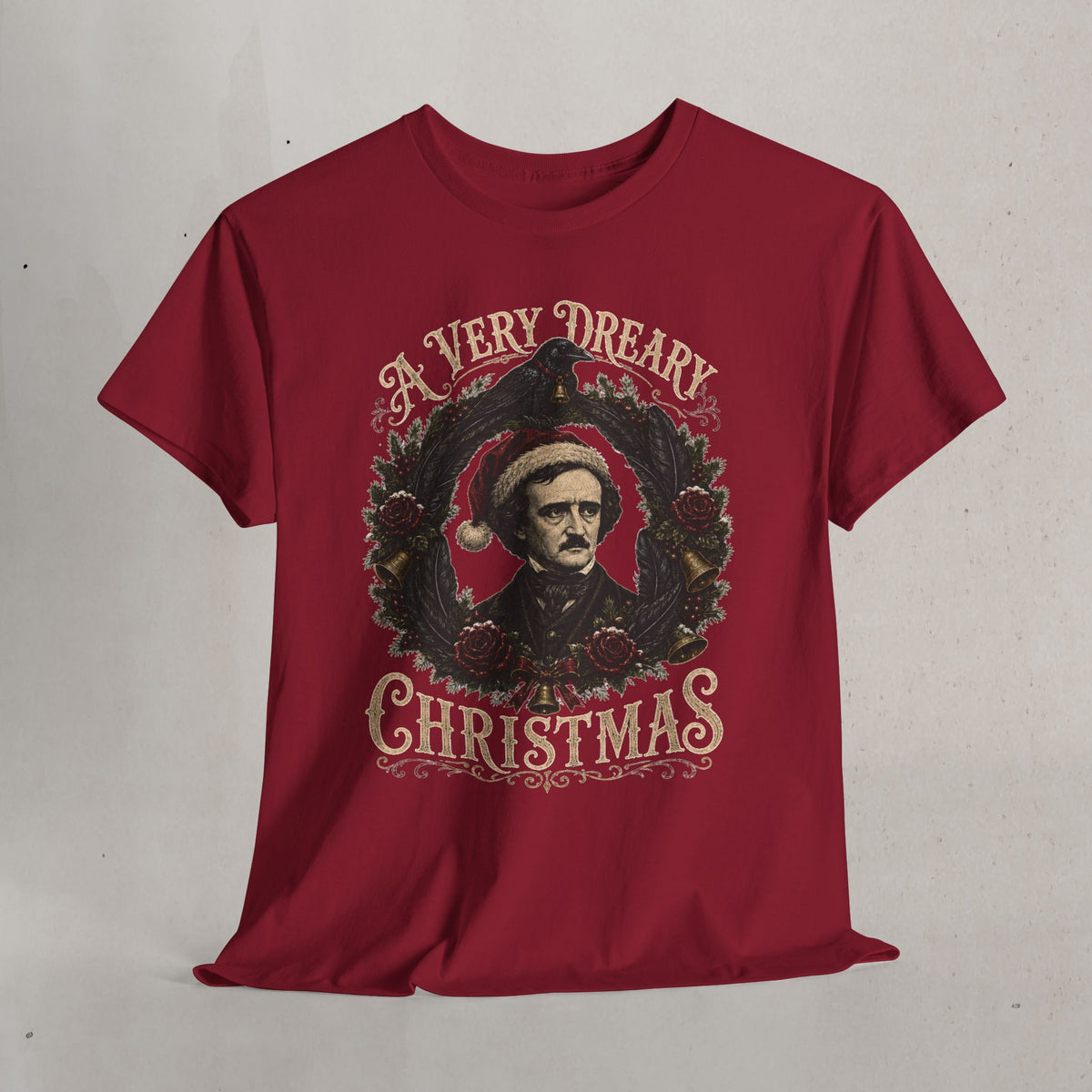 Edgar Allan Poe 'A Very Dreary Christmas' Graphic Tee