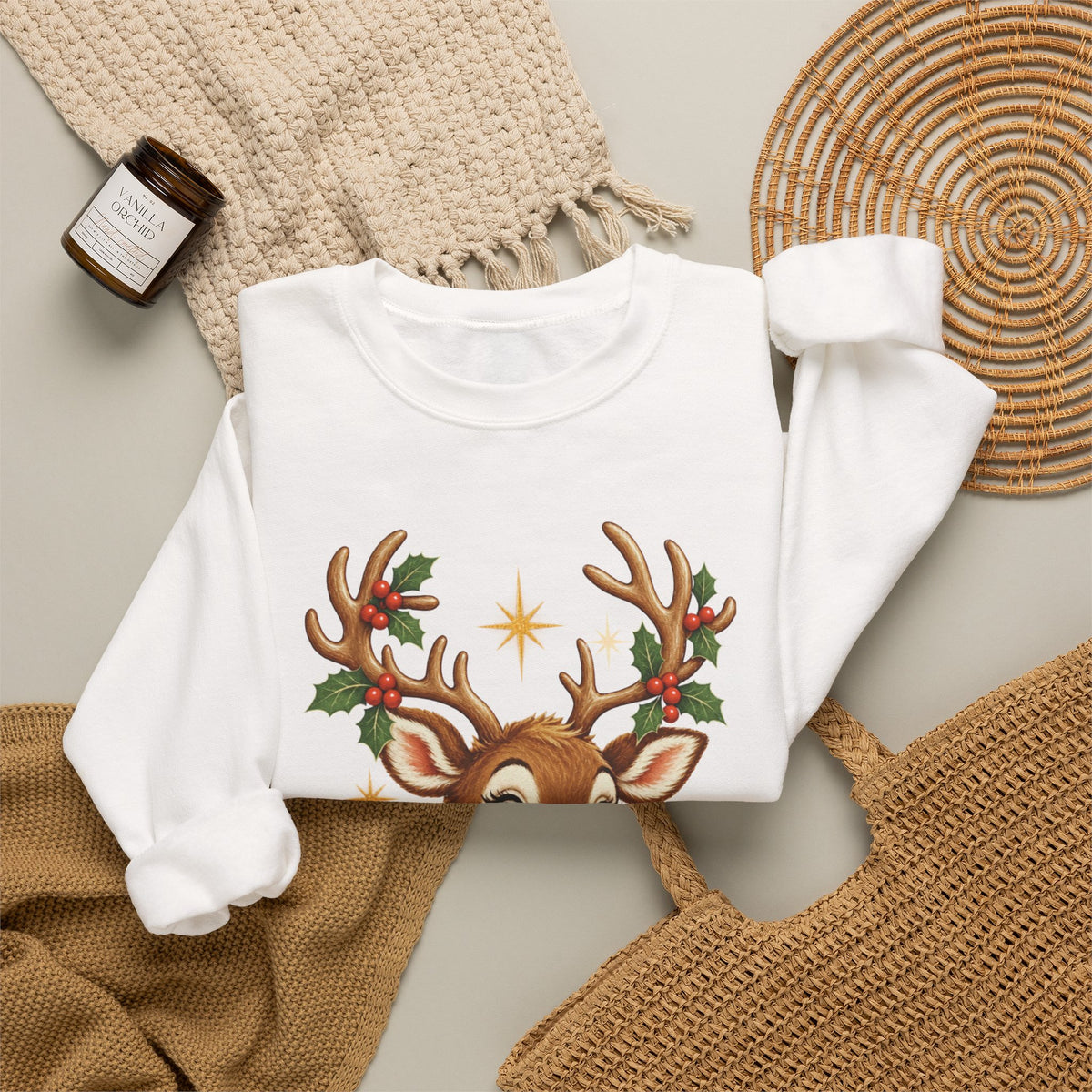 Vintage Rudolph Graphic Crewneck Sweatshirt