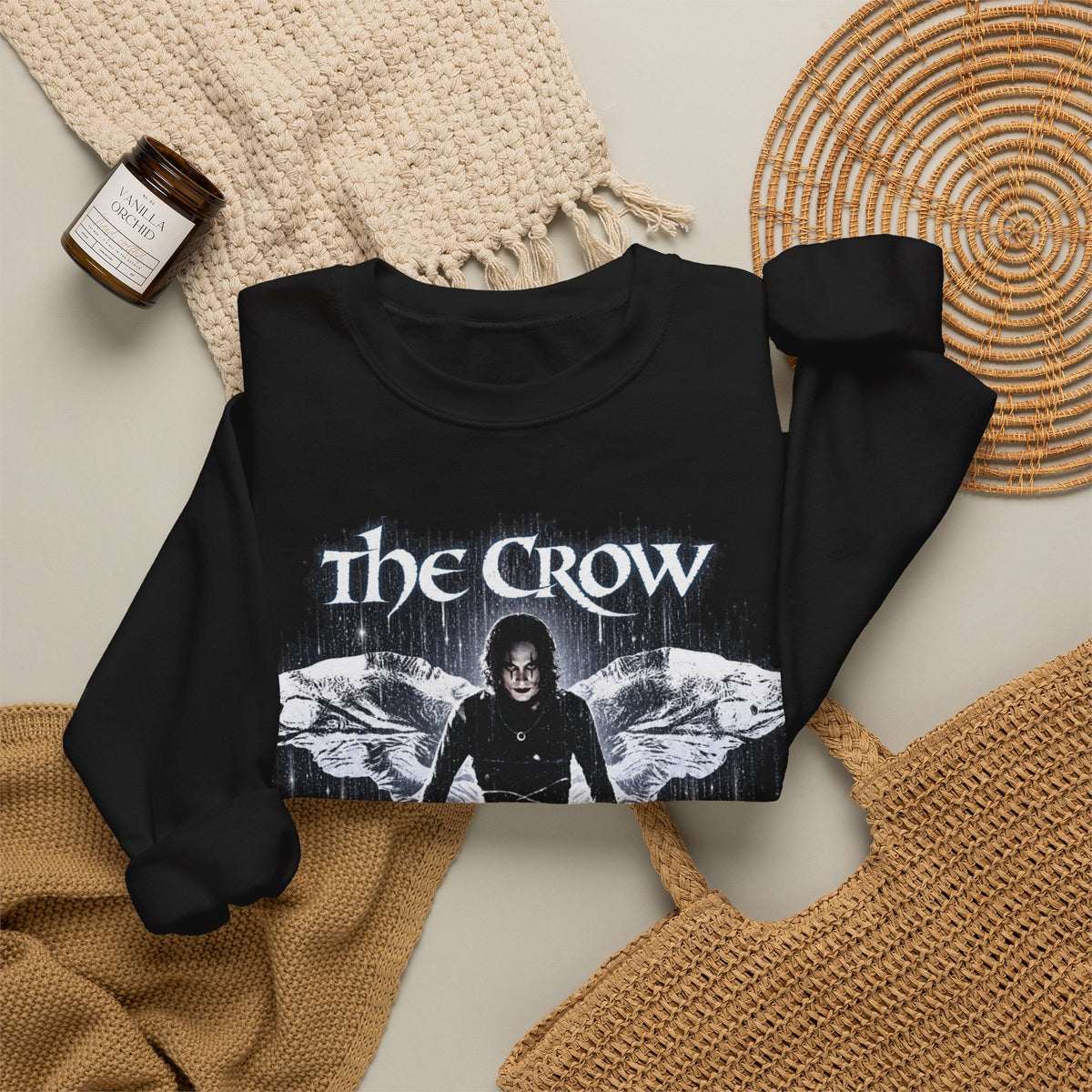 The Crow Graphic Crewneck Sweatshirt in Black, alternate view
