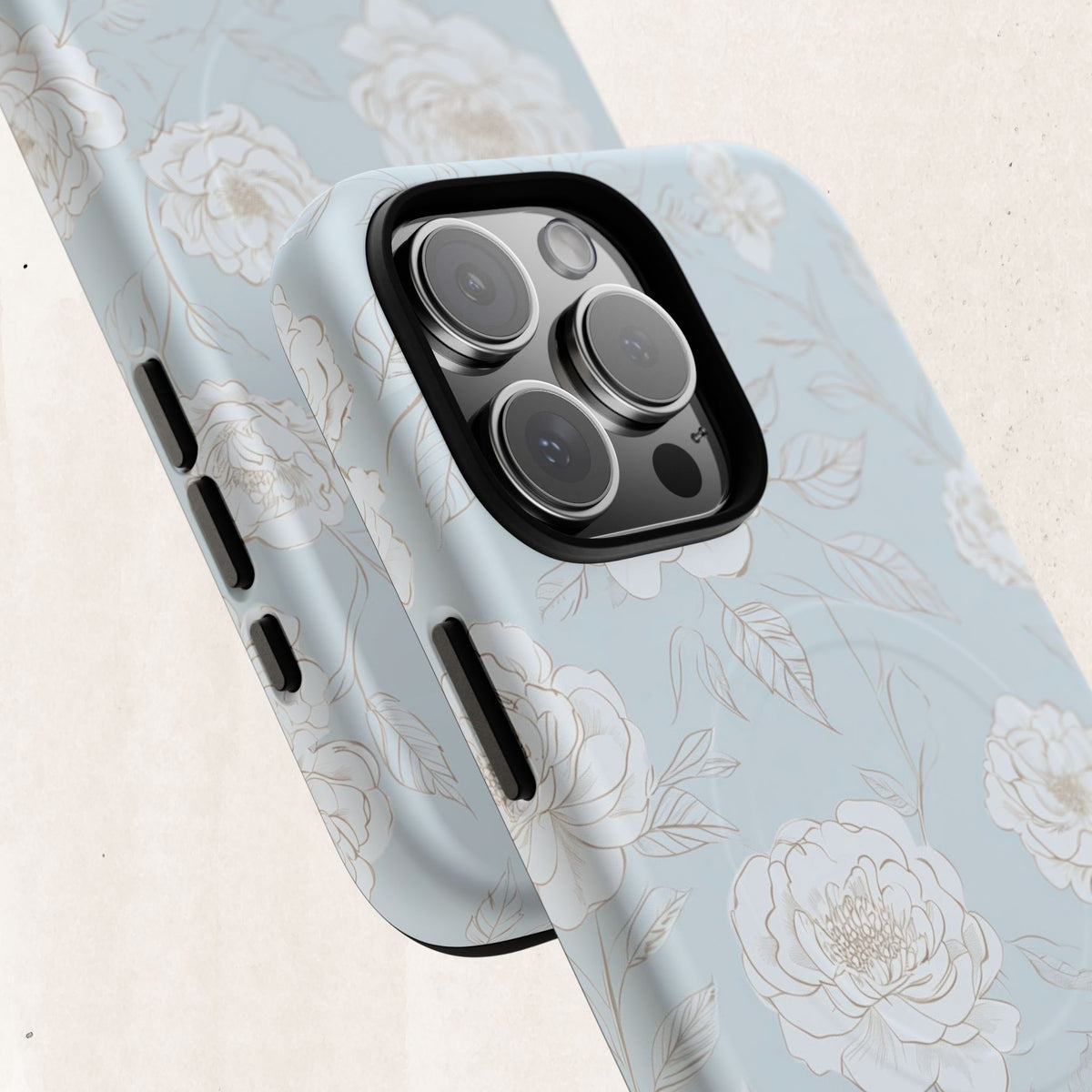 Blue Floral Tough Magnetic Phone Case