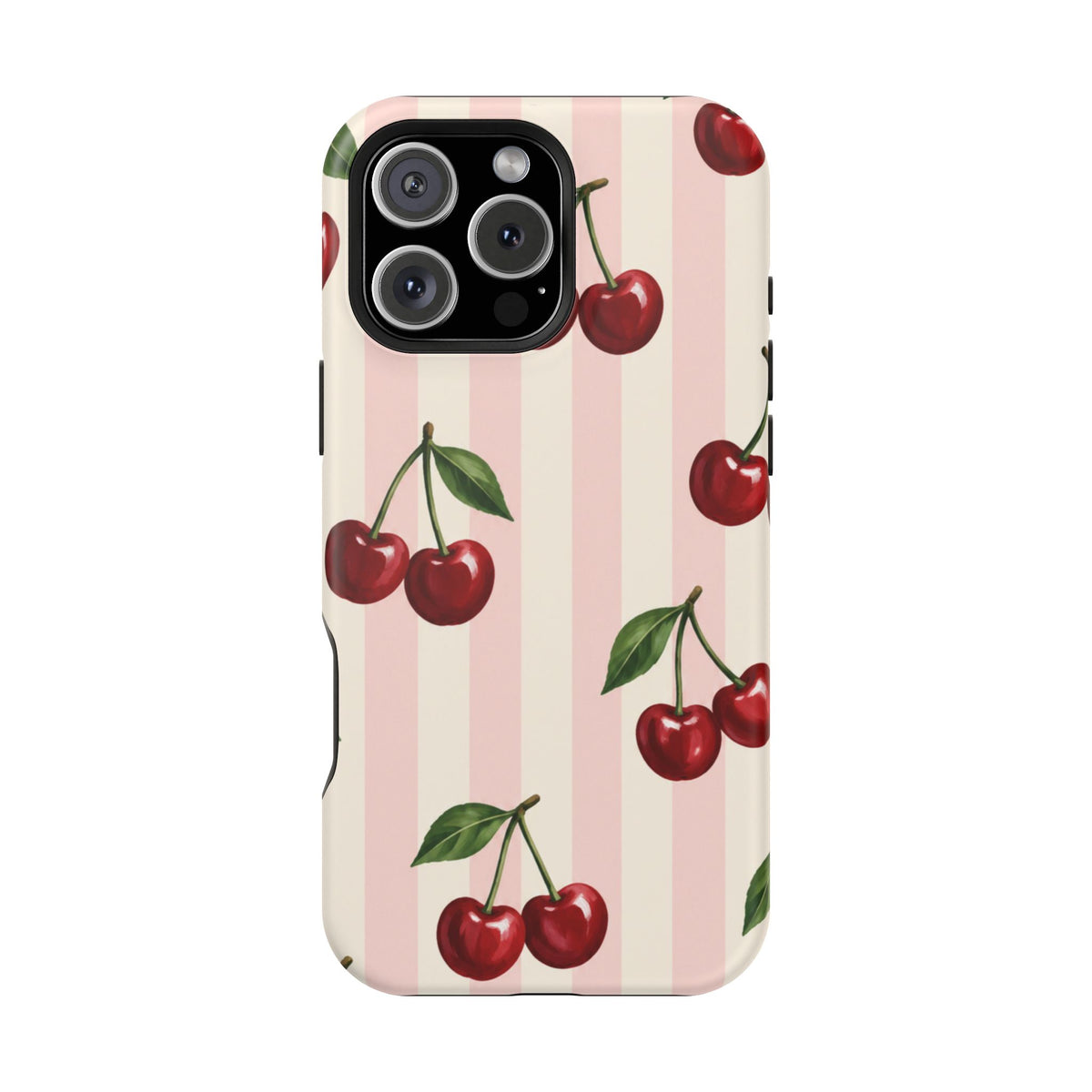 Cherry Stripe Magnetic Phone Case, alternate view