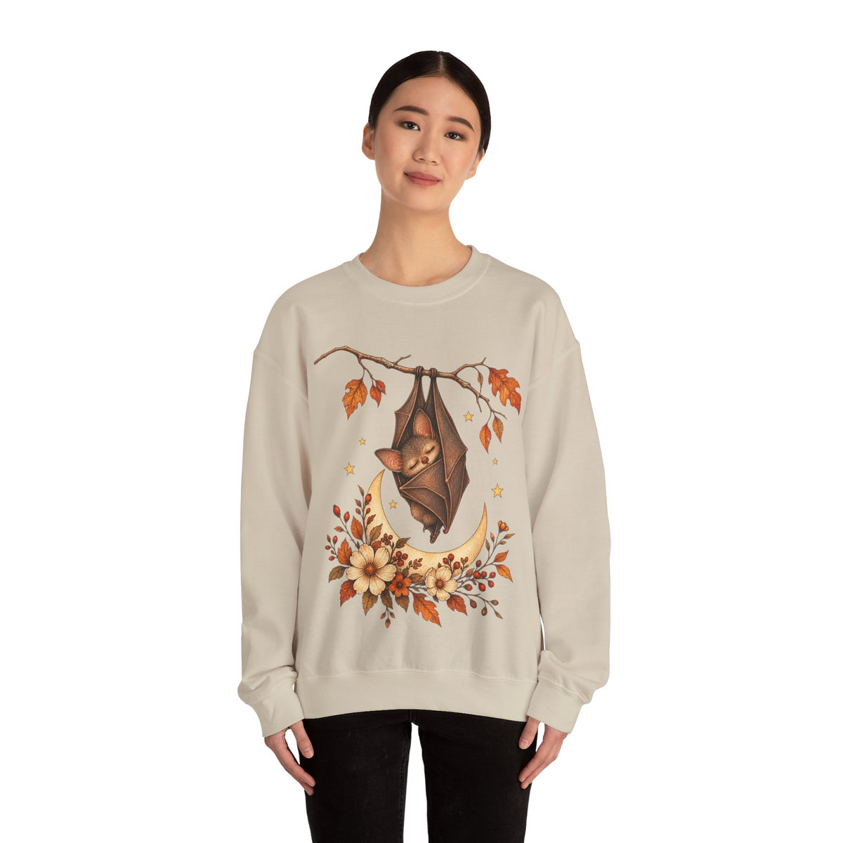 Autumn Bat Moon Crewneck Sweatshirt