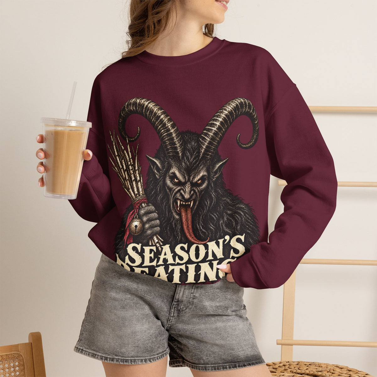 Krampus Christmas Crewneck Sweatshirt