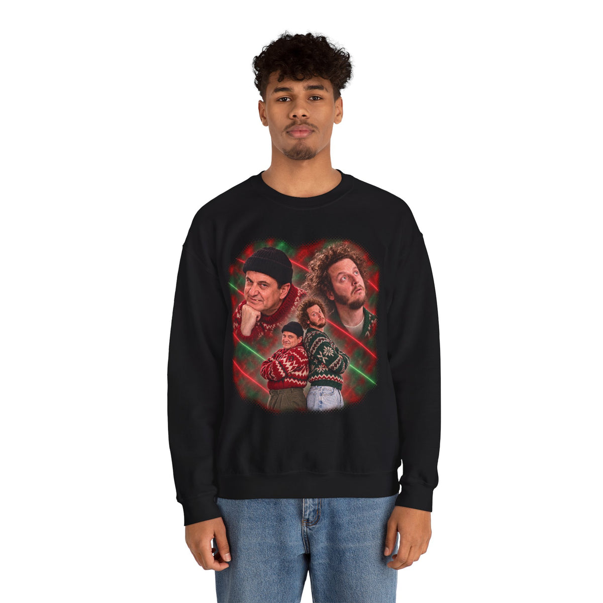 Harry and Marv Home Alone 80s glamour portrait Christmas sweatshirt