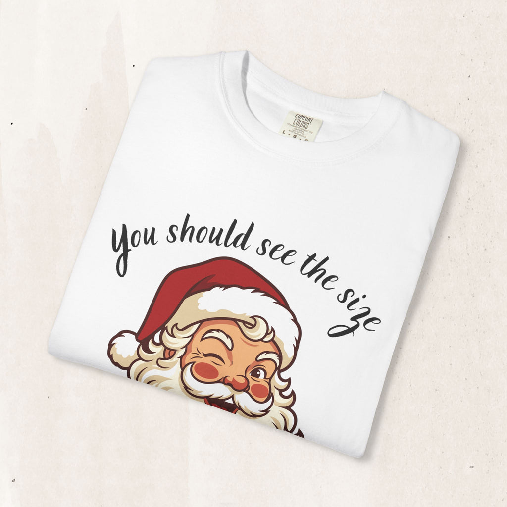 Santa 'You Should See the Size of My Sack' Christmas Tee Printify