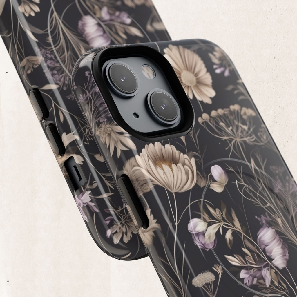 Floral Noir Tough Magnetic Phone Case