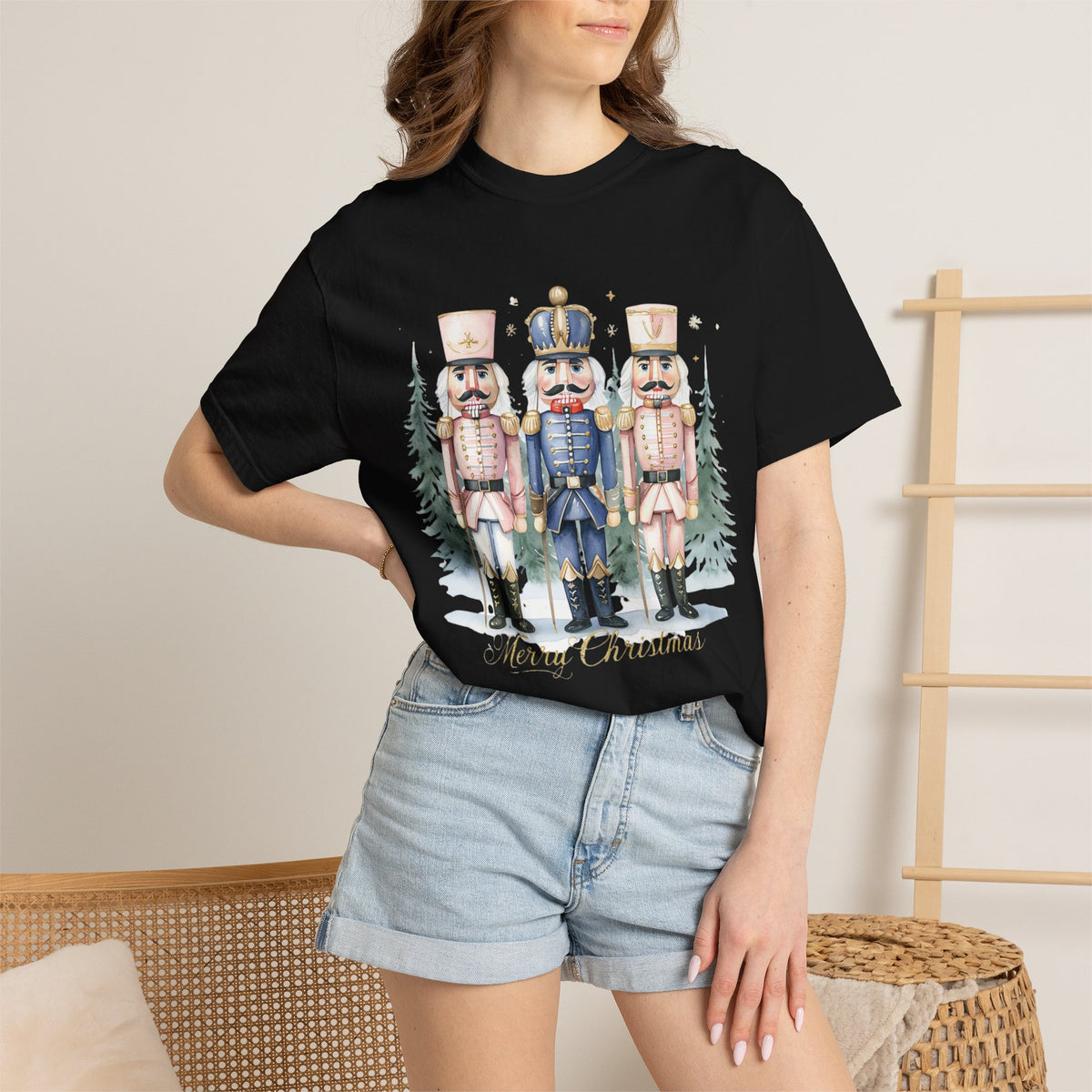 Christmas Nutcracker T-Shirt, Relaxed Unisex Holiday Tee Gift Tee