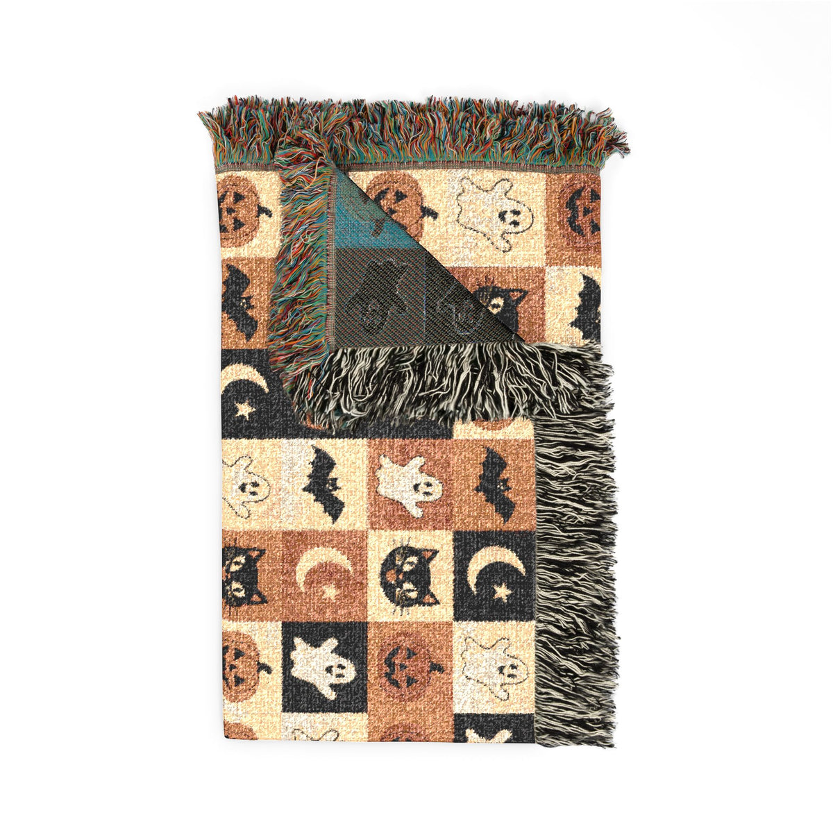 Halloween Patchwork Woven Blanket