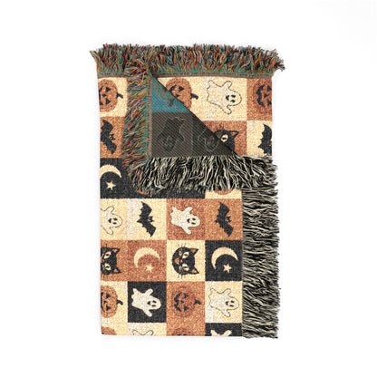 Halloween Patchwork Woven Blanket