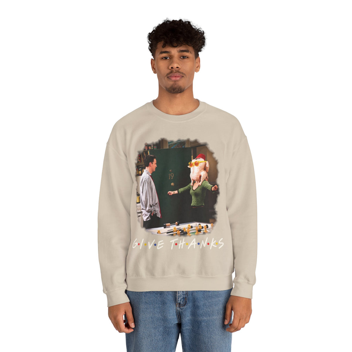 Give Thanks FRIENDS Thanksgiving Sweatshirt Printify