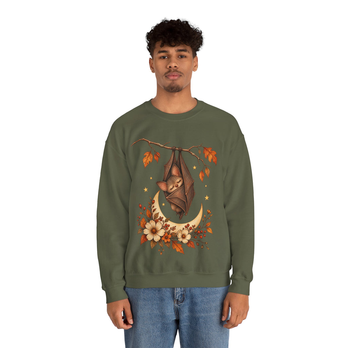 Autumn Bat Moon Crewneck Sweatshirt