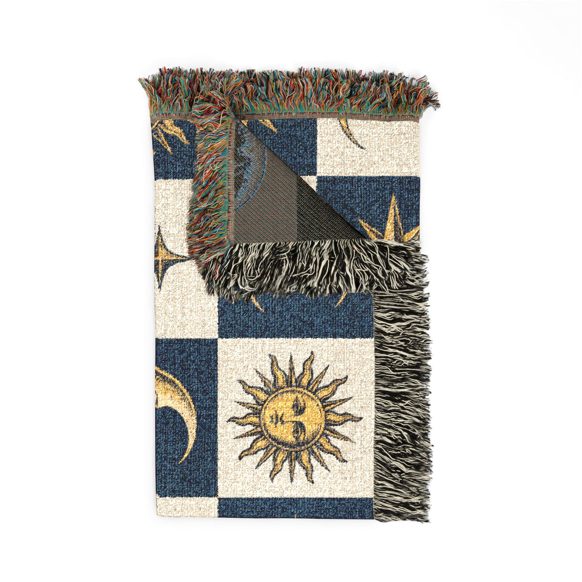 Celestial Sun & Moon Woven Blanket Printify
