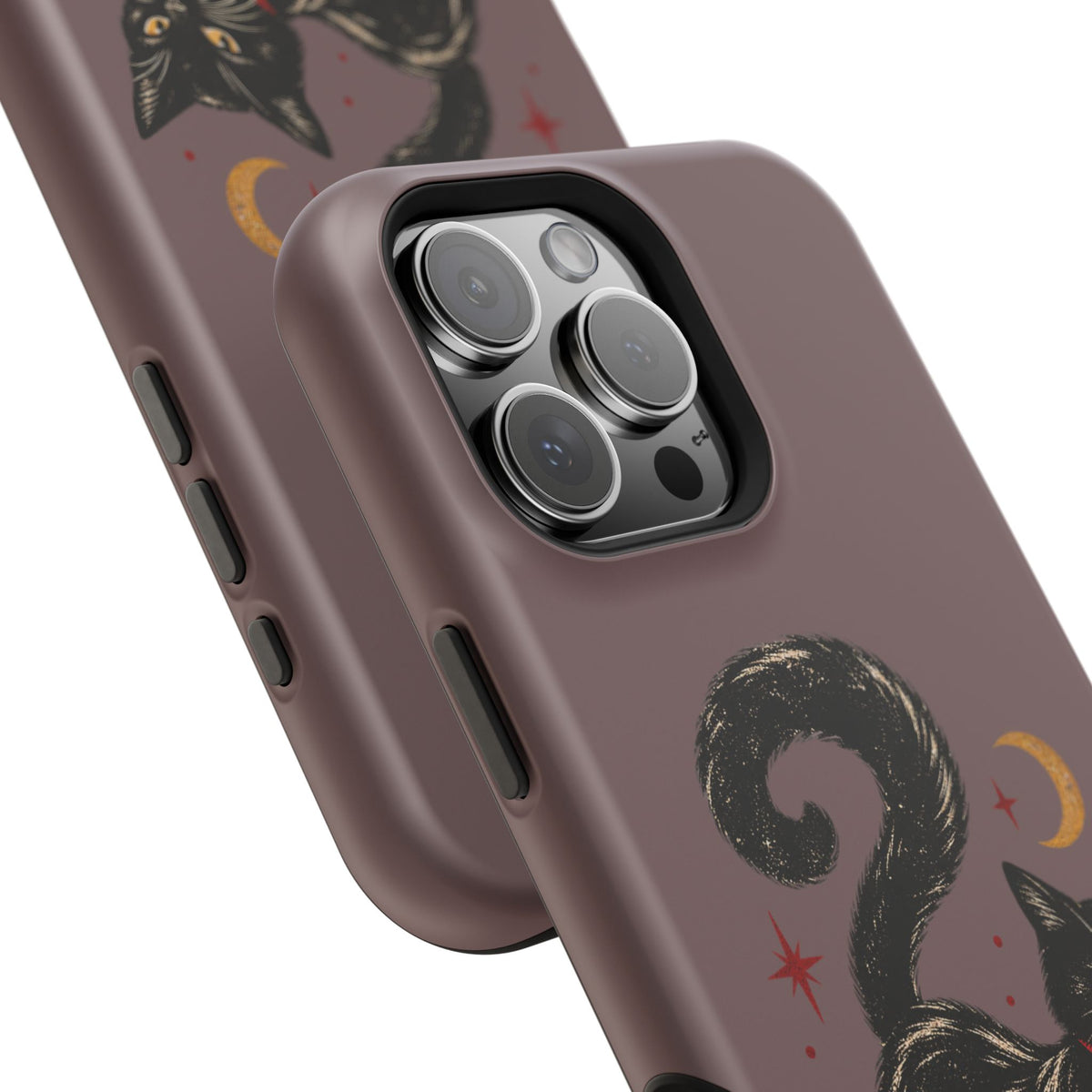 Black Cat in Red Boots MagSafe Phone Case, alternate view