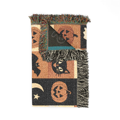 Halloween Patchwork Woven Blanket