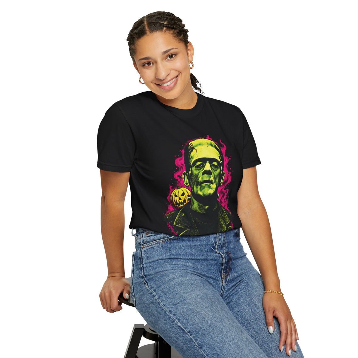Frankenstein Neon Horror Tee