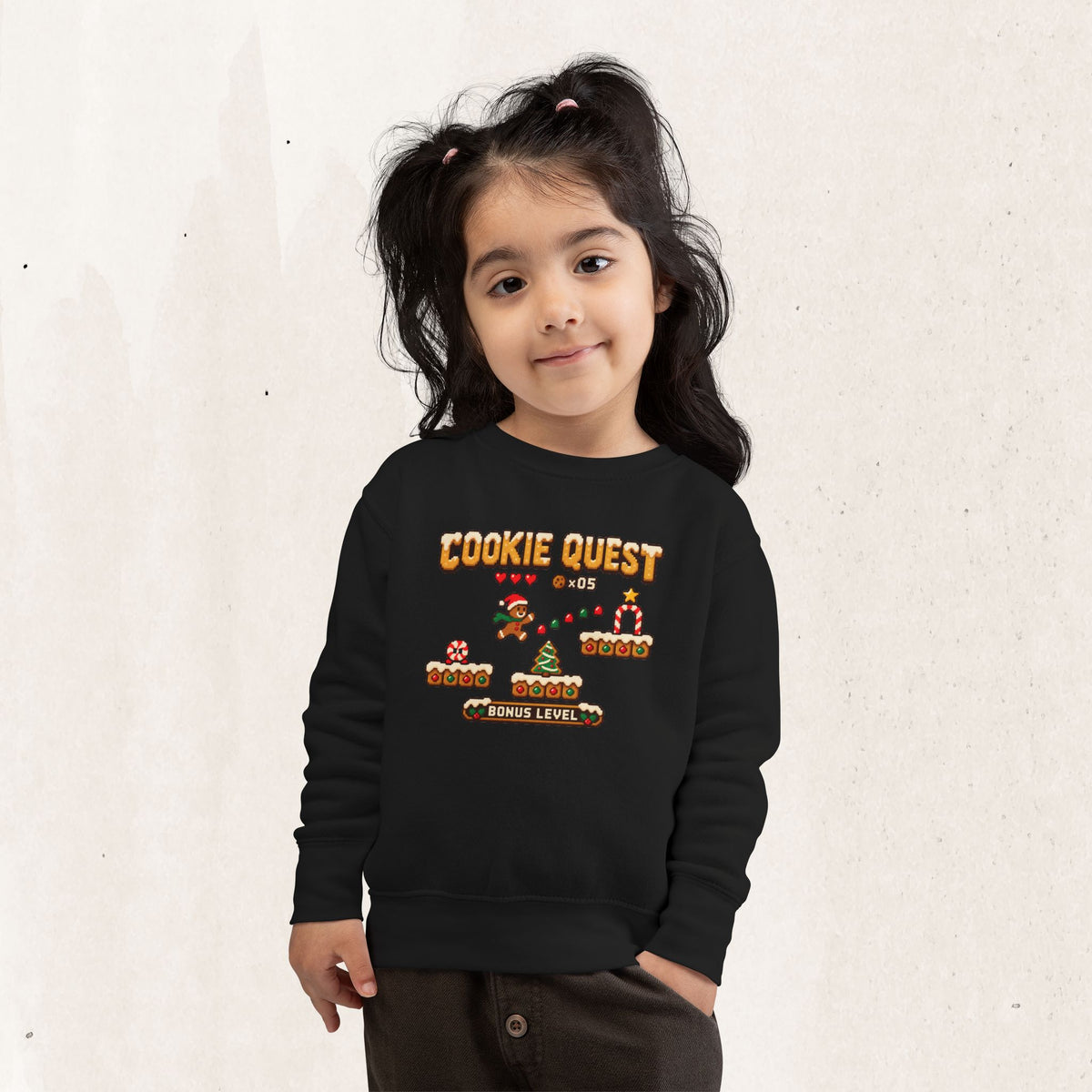 Christmas Cookie Quest Toddler Sweatshirt