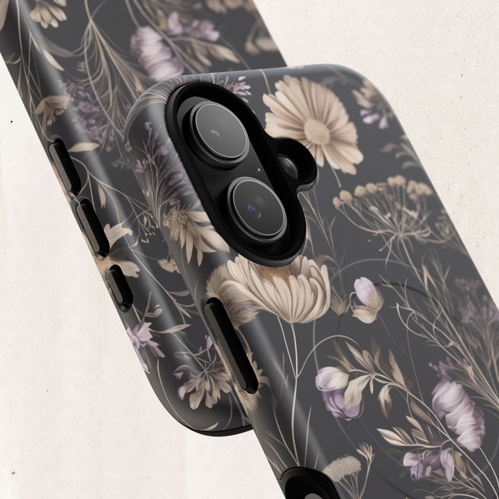 Floral Noir Tough Magnetic Phone Case