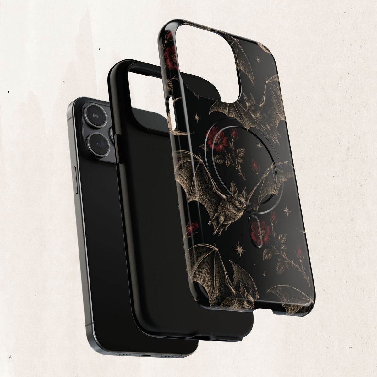 Gothic Bat & Moon Tough Magnetic Phone Case