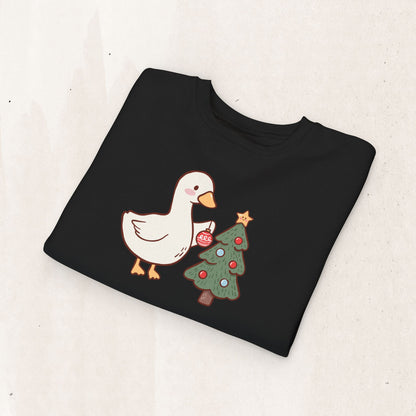 Decorating Duck Toddler Christmas Sweatshirt