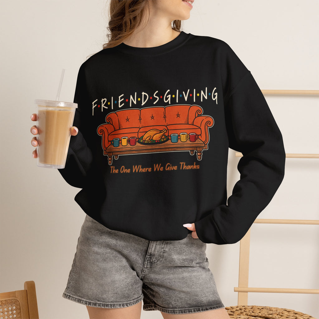 Friendsgiving: The One Where We Give Thanks Crewneck Sweatshirt Printify