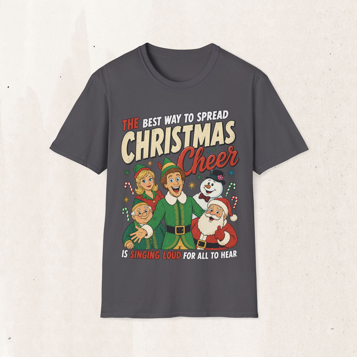 Christmas Cheer T-Shirt — "The Best Way to Spread Christmas Cheer" Retro Holiday Tee