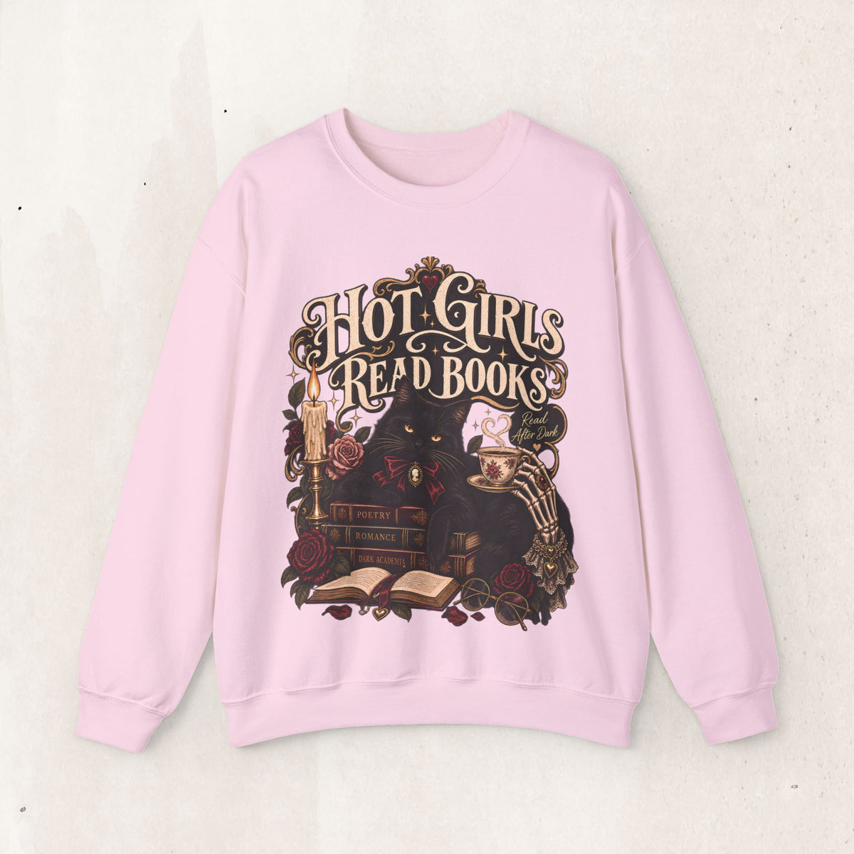 Hot Girls Read Books Crewneck Sweatshirt
