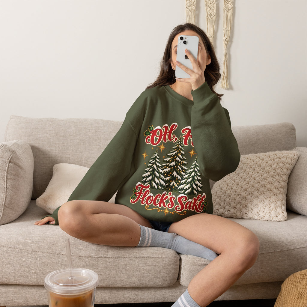 Oh For Flock’s SakeChristmas Tree Sweatshirt