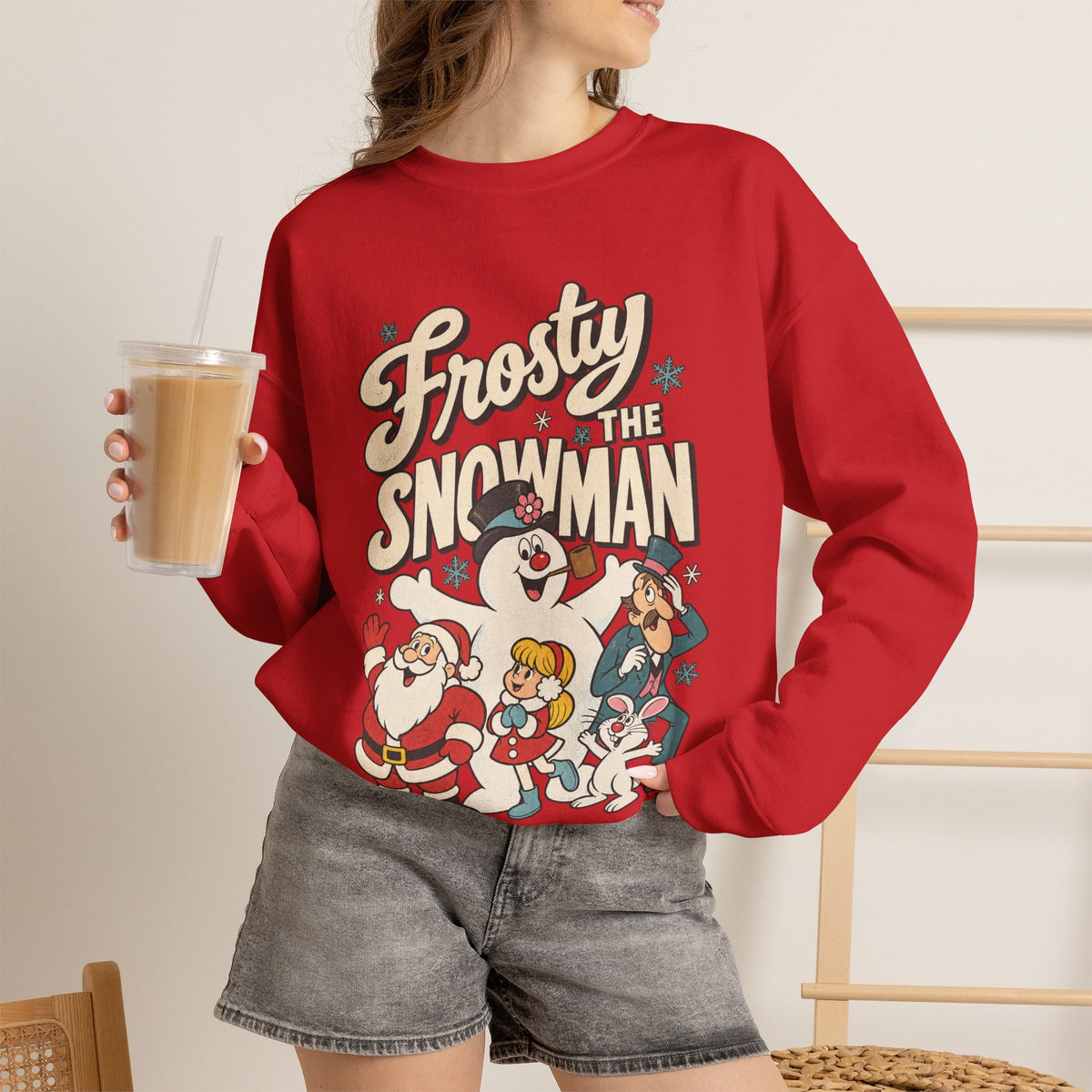 Frosty the Snowman Vintage Holiday Crewneck Sweatshirt