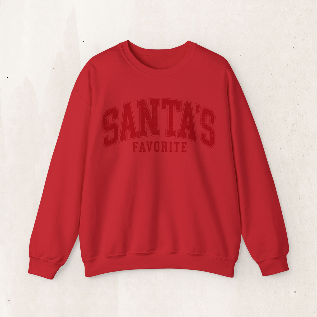 Santa's Favorite varsity Christmas sweatshirt