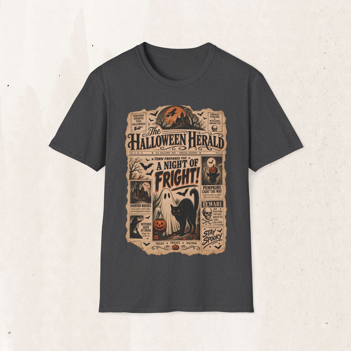 Halloween Herald Newspaper Tee