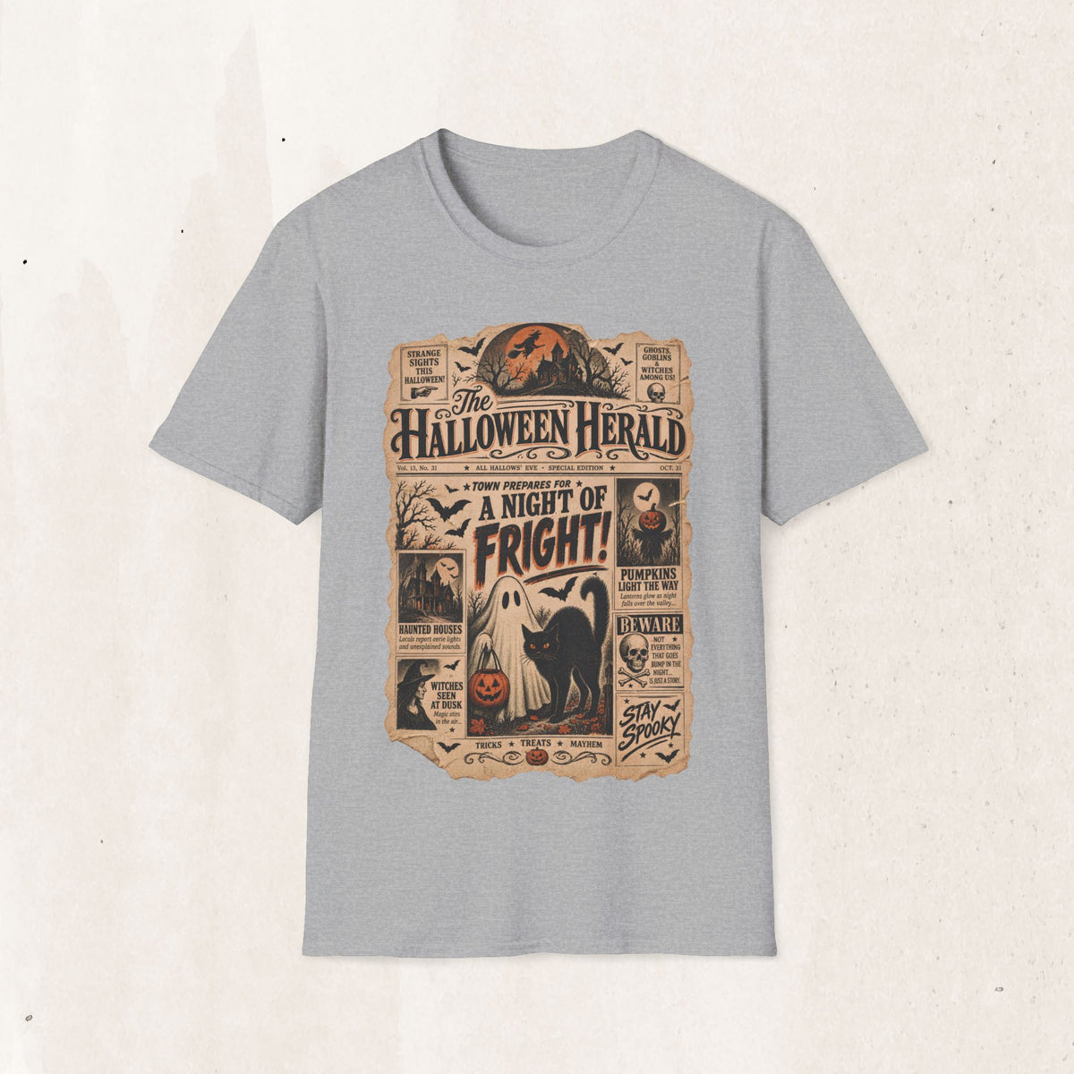 Halloween Herald Newspaper Tee