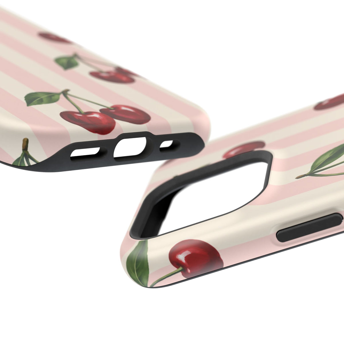 Cherry Stripe Magnetic Phone Case, alternate view