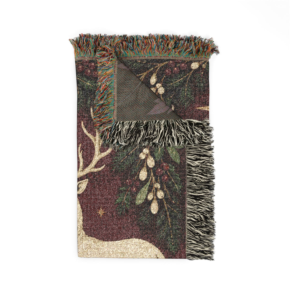 Reindeer Woven Blanket Printify