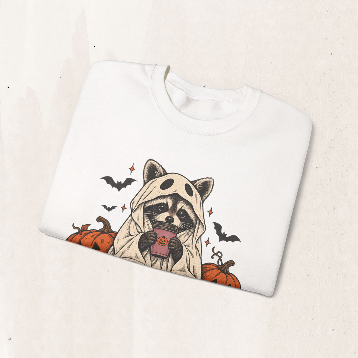 Halloween Raccoon Crewneck Sweatshirt