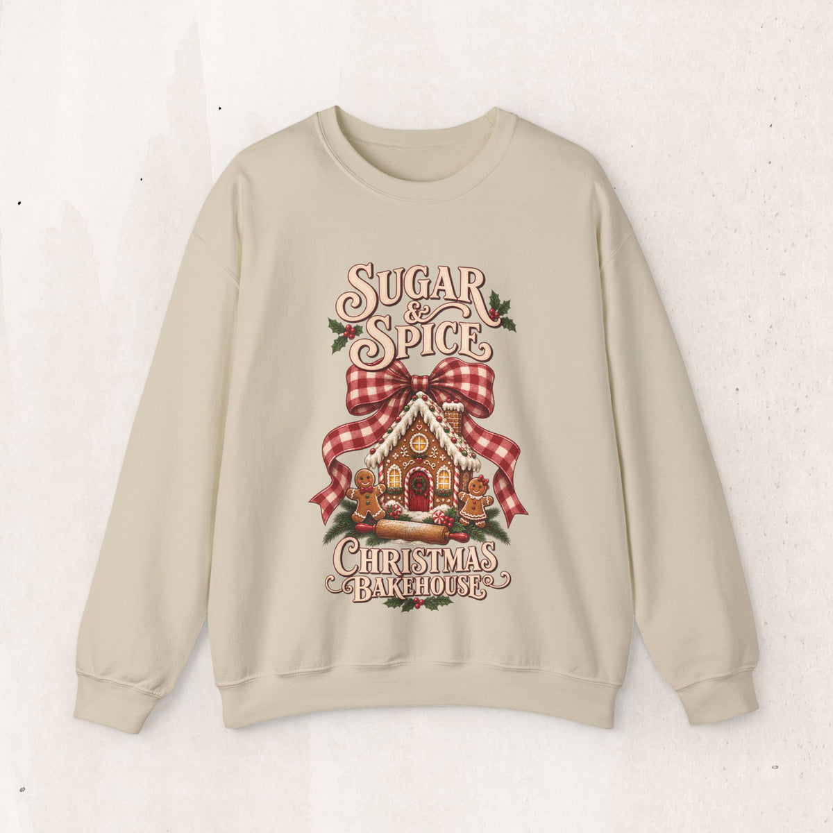 Sugar & Spice Christmas Sweatshirt — Gingerbread House Holiday Crewneck