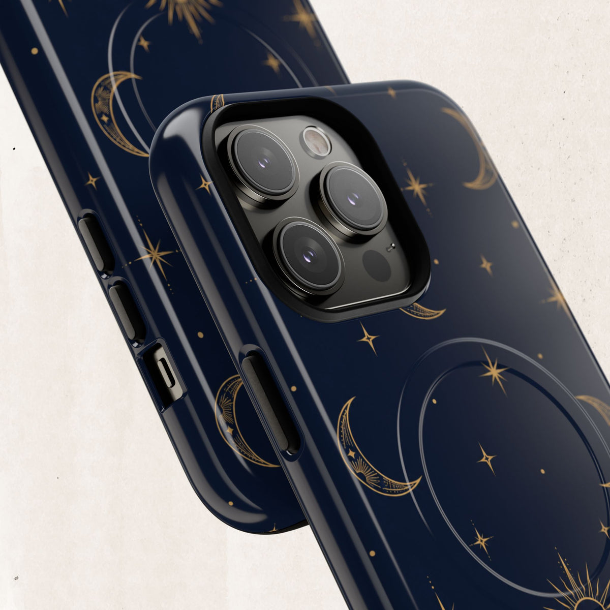 Magnetic Phone Case — Celestial Moon & Stars Tough Protective Cover