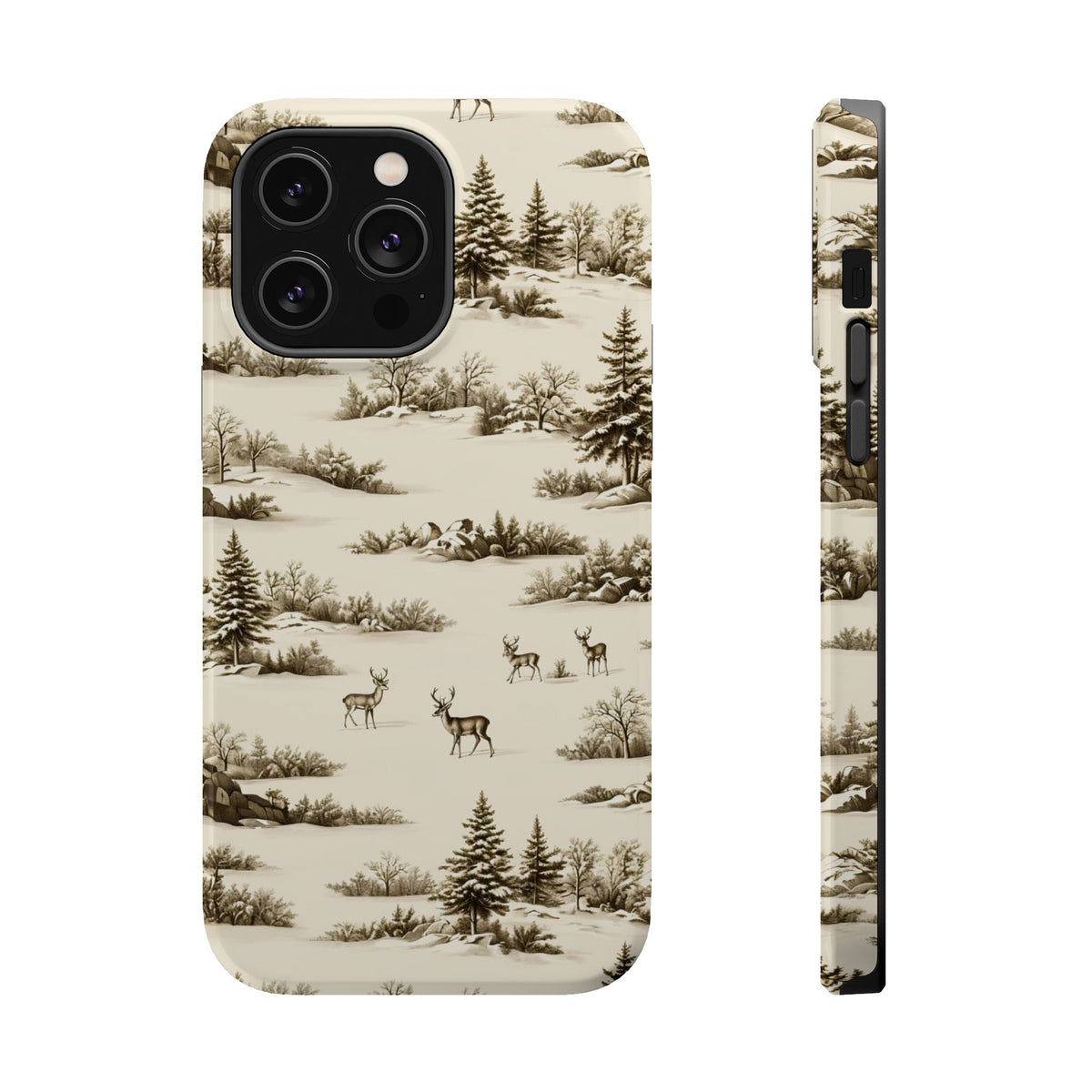 Deer & Pine Woodland Magnetic Phone Case, alternate view