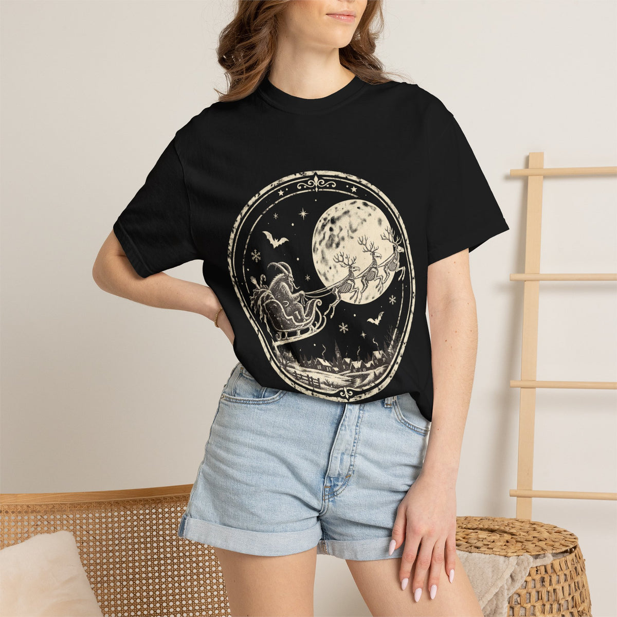 Krampus Moonlit Sleigh Tee